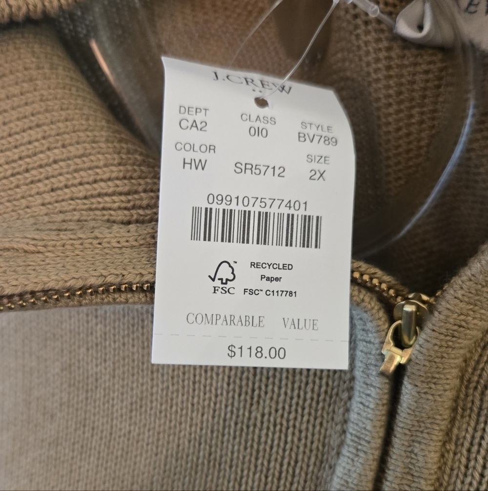J. Crew Tan Black Stripe Knit Sweater - Picture 2 of 3